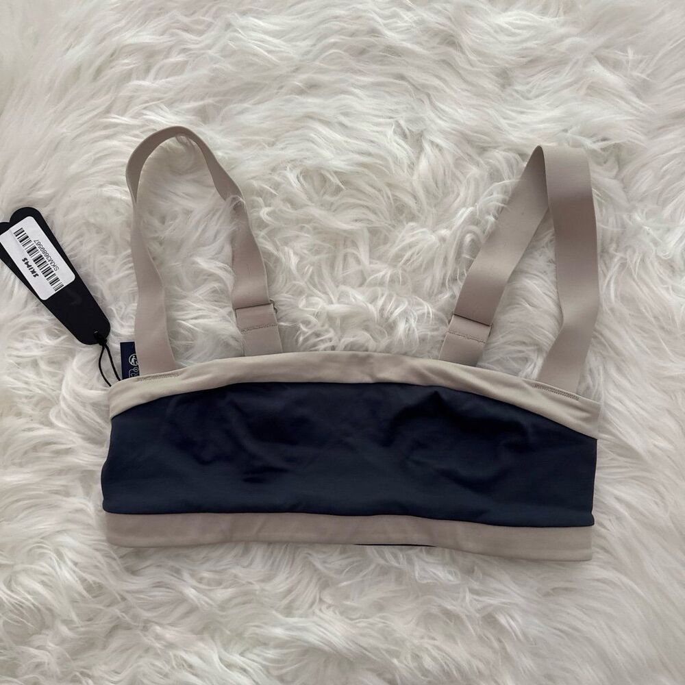 Nike Skims Matte Shine Mix Straight Neck Bra Deep Royal Stone Size XS